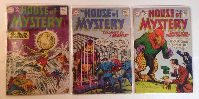 House Of Mystery 97 GD 102 GD/VG 109 VG Lot Set Run