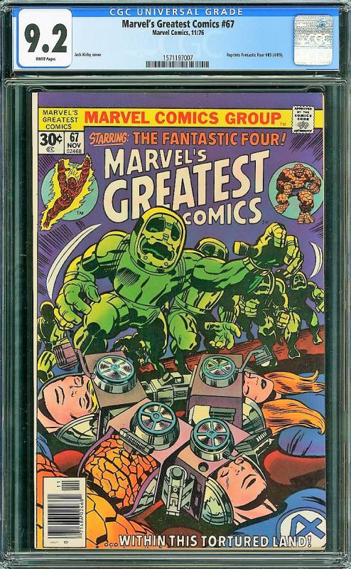 Marvel's Greatest Comics #67 (Marvel, 1976) CGC 9.2 NM-