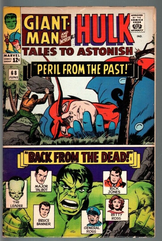 TALES TO ASTONISH #68-1965-HULK-SILVER AGE-MARVEL-VG/FN VG/FN