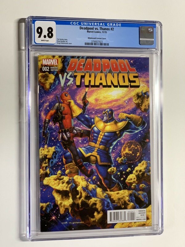 Deadpool Vs. v Versus Thanos 2 cgc 9.8 hildebrandt variant 