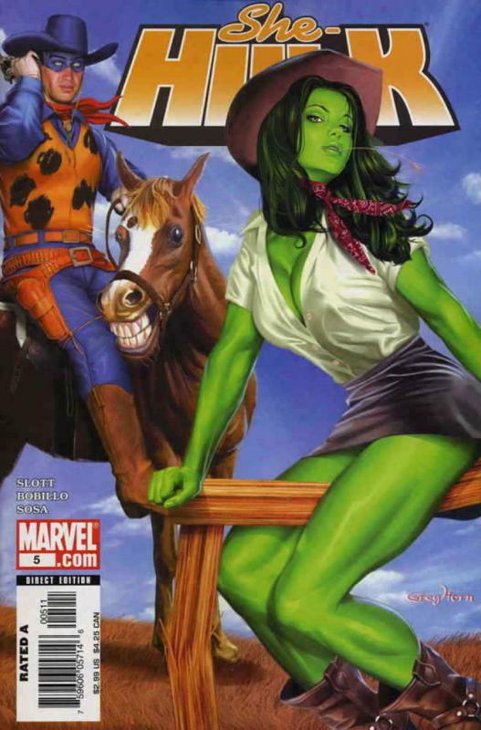 SHE-HULK #5, NM-, Greg Horn, Good Girl, Femme Fatale, 2005, more in store