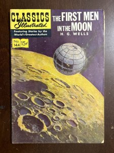 Classics Illustrated #144 First Men in the Moon by HG WELLS HRN 143 G/VG 3.0