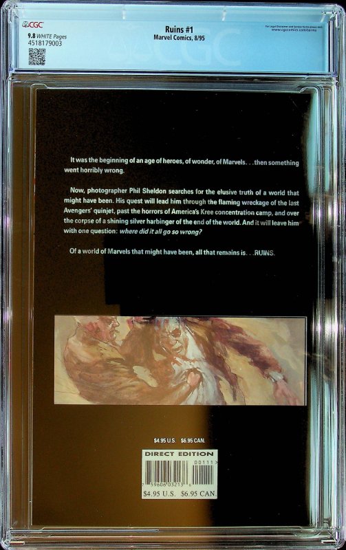 Ruins #1 (1995) - CGC 9.8 - Cert#4518179003