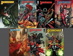 (2022) SPAWN SCORCHED #1 7 Variant Cover A B C D E F G Set McFarlane! Silvestri!