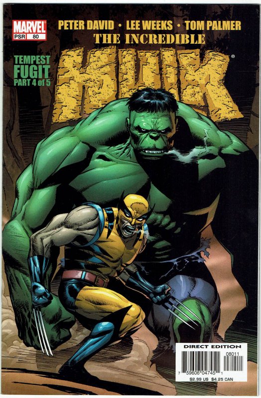 Incredible Hulk #80 (2000 v2) Peter David Lee Weeks Wolverine NM