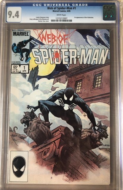 Web of Spider-Man #1 (1985) CGC 9.4