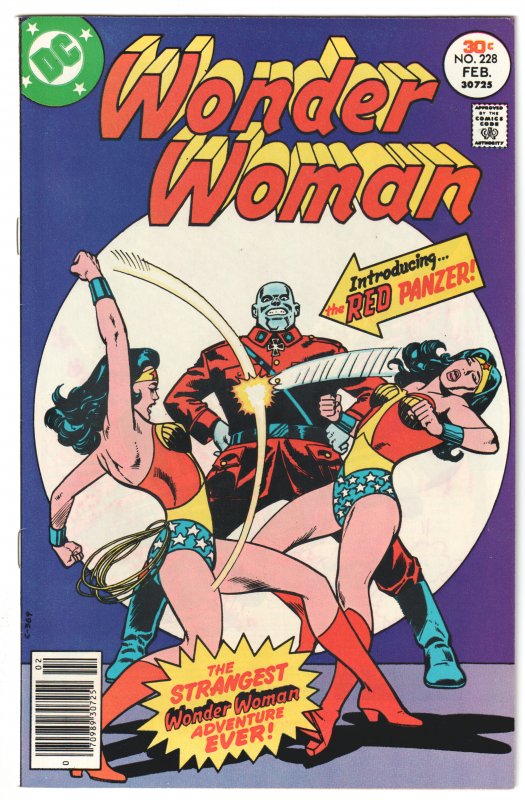 Wonder Woman #228 (1977) HIGH GRADE! 1ST RED PANZER!
