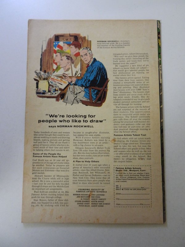 The X-Men #38 (1967) FN- condition stains back cover