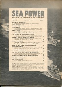 Sea Power 1/1942-McClelland Barclay Remember Pearl Harbor cover-FDR-war pix-i...