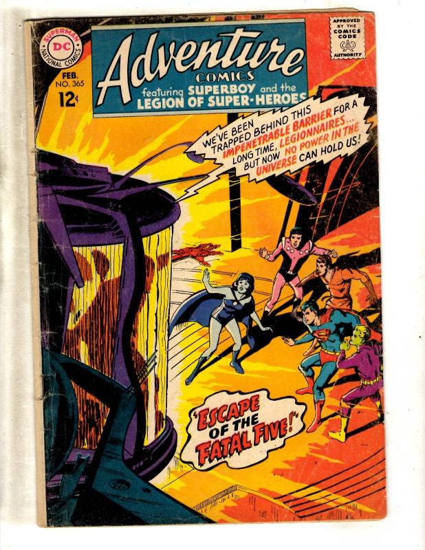 Adventure Comics  365 VG DC Silver Age Comic Book Superboy Legion Heroes JL10