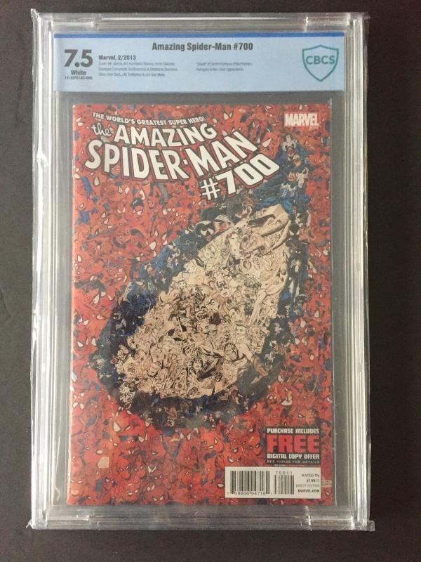  AMAZING SPIDER-MAN CBCS 7.5 WHITE PAGES V1 #700  2013  