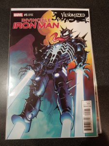 INVINCIBLE IRON MAN #5 RICK LEONARDI VENOMIZED VENOM VARIANT NM