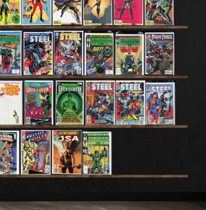 Huge Lot 150+ Comics with Steel, Young All Stars, Green Lantern & More!