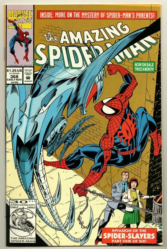 Amazing Spider-Man #368 | Invasion Of The Spider-Slayers (Marvel, 1992) VF/NM