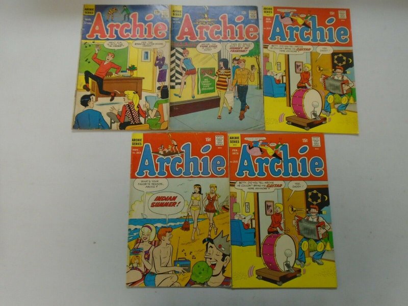 Silver age Archie comic lot 9 different issues avg 4.0 VG