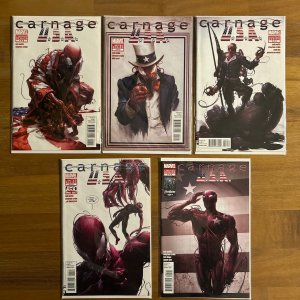 Carnage U.S.A. #1,2,3,4,5 (2012) Marvel Comics 1-5 RUN SET LOT 5 VF/NM B&B