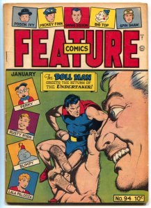 Feature Comics #94 1946- DOLL MAN-undertaker VG+