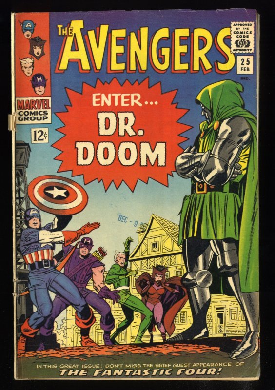 Avengers #25 VG+ 4.5 Dr. Doom!