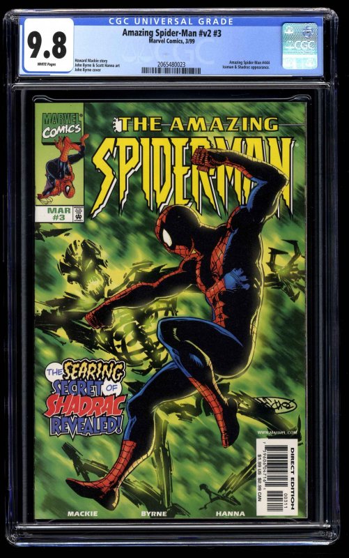 Amazing Spider-Man (1999) #3 CGC NM/M 9.8 White Pages