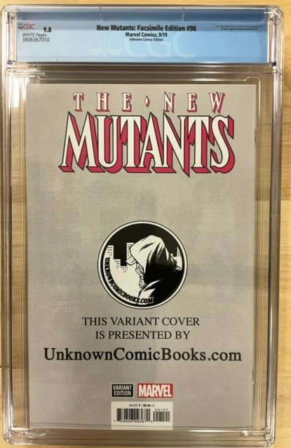 The New Mutants #98 Facsimile Edition Variant Cover (1991) CGC 9.8