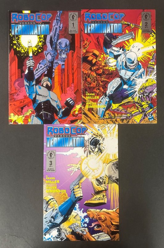 RoboCop versus The Terminator (1992) #1-3 Near Complete VF+ Lot of 3 Dark Horse