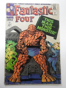 Fantastic Four #51 (1966) GD/VG Condition see description