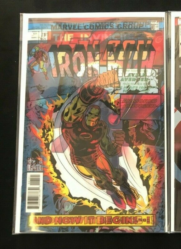 FALCON #1+IRON MAN #71 2PC LOT (VF/NM) TAKE FLIGHT!! HOLO!! 2017
