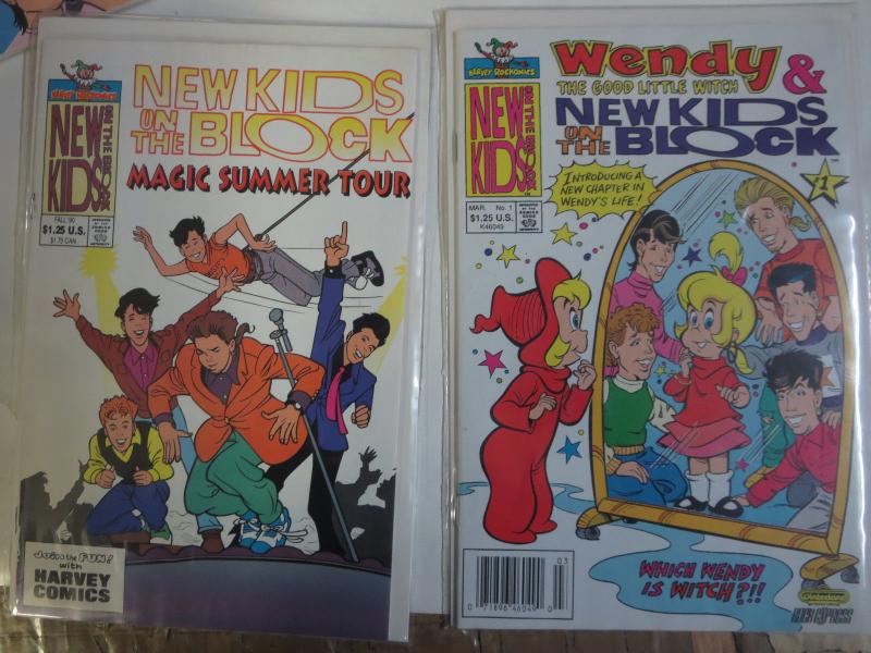 HARVEY COMICS NEW KIDS ON THE BLOCK 1990-1991 Lot of 7 Richie Rich Wendy F-VF+