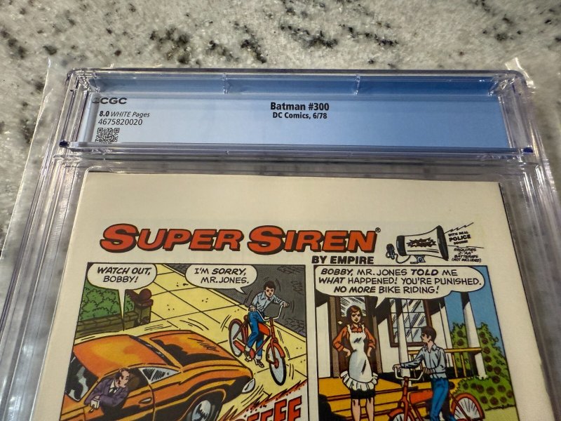 Batman # 300 CGC Graded 8.0 DC Comic Book 1978 JH22