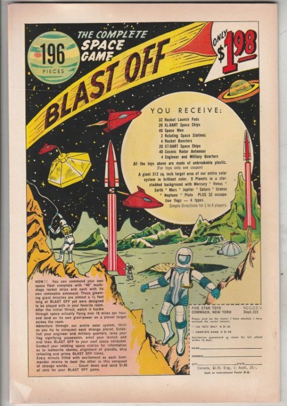 Blackhawk #187 (Aug-62) FN/VF Mid-High-Grade Black Hawk, Chop Chop, Olaf, Pie...