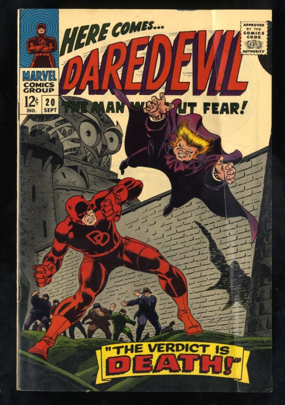 Daredevil #20 VG/FN 5.0 White Pages Owl Appearance! Stan Lee Gene Colan!