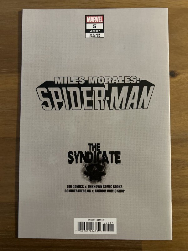 MILES MORALES: SPIDER-MAN (#5) MARCO MASTRAZZO EXCLUSIVE VIRGIN VARIANT ~ NM