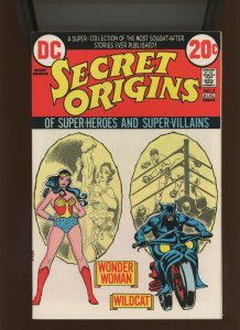 (1973) Secret Origins #3: BRONZE AGE! WONDER WOMAN & WILDCAT! (8.5/9.0)