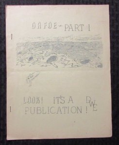 1960's DAFOE Science Fiction Fanzine #1 VG+ 4.5 DWE Publication