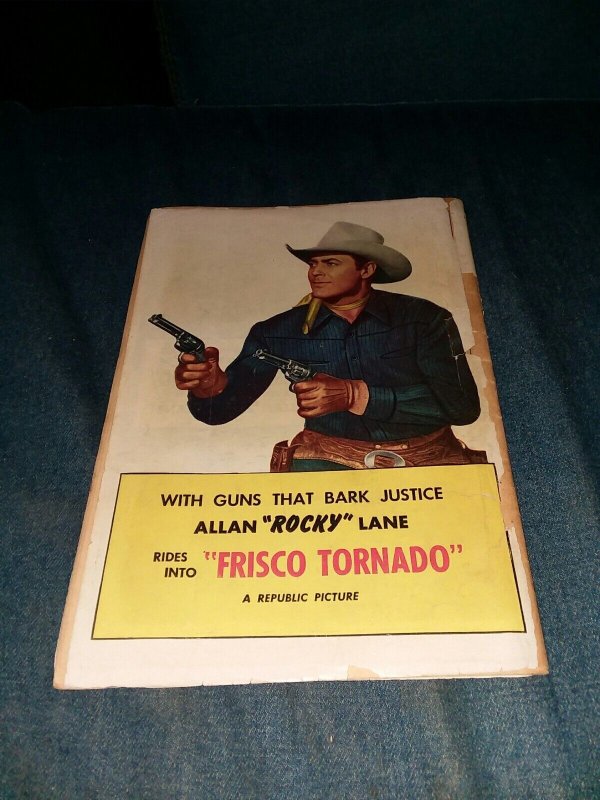 Motion Picture Comics #107 fawcett 1951 frisco tornado rocky lane western golden