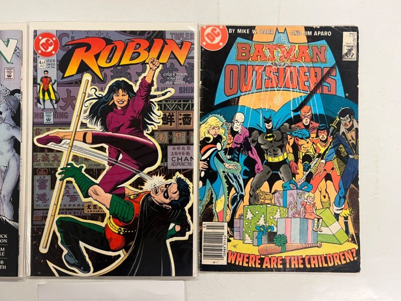 3 DC Comic Books Robin # 4 5 + Batman Outsiders # 8 Robin Superman Flash 4 JS70