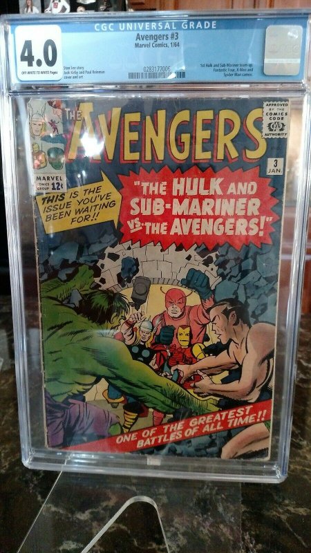 The Avengers #3 (Marvel, 1964) CGC VG 4.0 Off-white to white pages