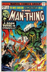 MAN THING (1974) 17 VG-F May 1975