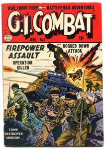 GI Combat #7 1953--EXPLOSION COVER-KOREAN WAR-fn