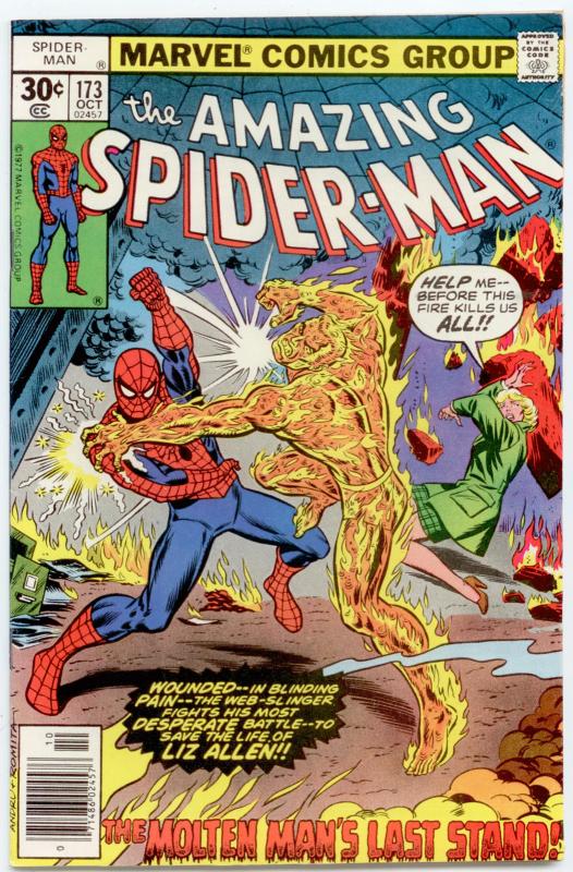 Amazing Spider-Man #173 VF+ 8.5 Molten Man