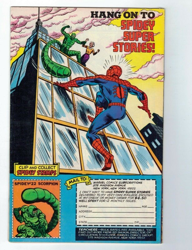 Spidey Super Stories #38 VG whitman diamond direct variant SPIDER-MAN electric