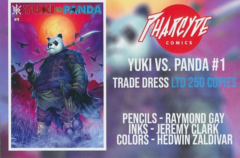YUKI vs PANDA #1 SIGNED BY JEREMY CLARK SOURCE POINT PRESS 2021 EB203