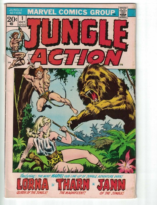 Jungle Action #1 VG lorna - jann - 1st appearance of Tharn the Magnificent 1972