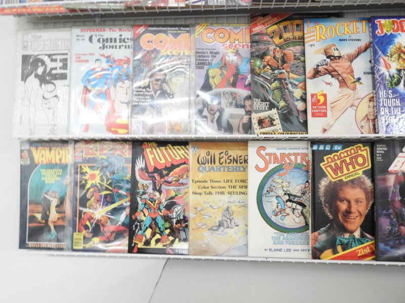 Huge Lot 92 Magazines, Fanzines, Captain Britain+ Avg Fine Condition!