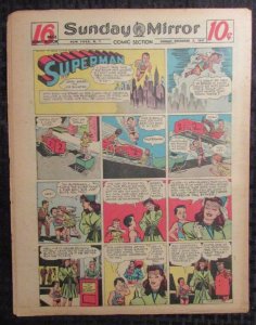 1947 Dec 7  Sunday Mirror Comic Section VG+ 4.5 Superman / Joe Palooka 16pgs