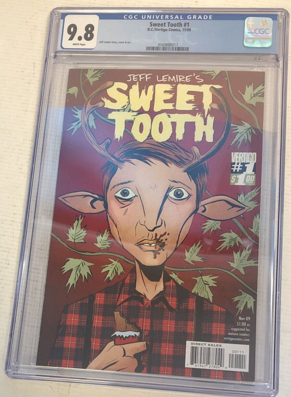 Sweet Tooth (2009) # 1 (CGC 9.8 WP) 1st app by Jeff Lemire ! Netflix Show !