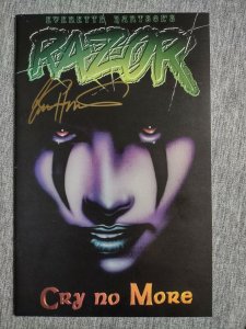 LONDON KNIGHT STUDIOS RAZOR CRY NO MORE 1 NM- 9.2  Signed by Everette Hartsoe  