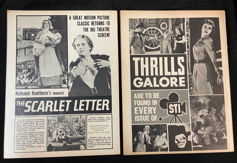 SCREEN THRILLS ILLUSTRATED MAGAZINE #8+9 1964 VG