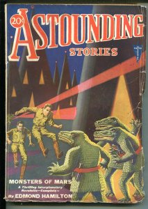 ASTOUNDING STORIES 04/1931-CLAYTON-ALLIGATOR MEN-HAMILTON-CUMMINGS-vg+