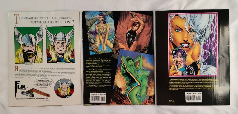 Marvel Illustrated Swimsuit Issues #1,2,3 (Marvel Comics 1992) VF